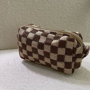 Brand new** Brown Textured Checkered Bag